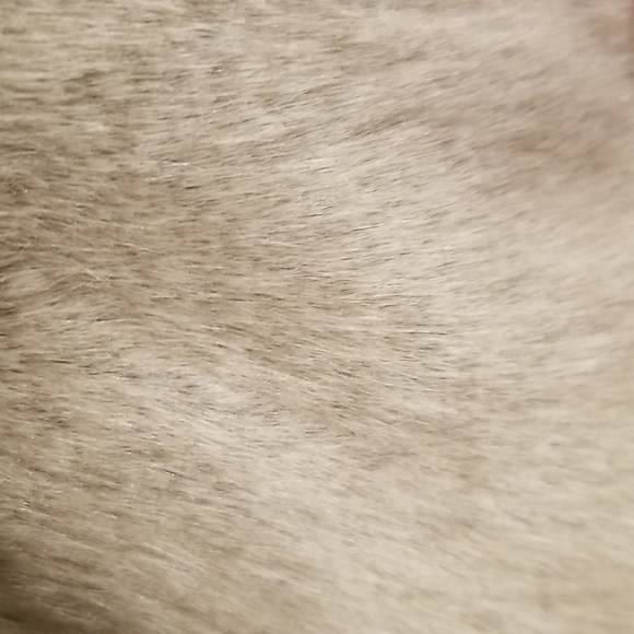 💕LOVE TOKEN💕 Allegra Faux Fur Faux Suede Reversible Short Coat ~ Taupe (Brown) - Picture 9 of 11